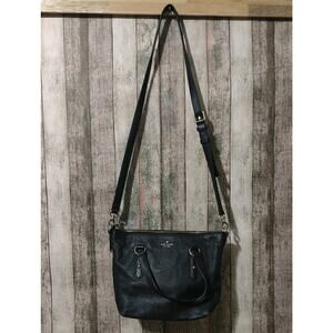 Kate Spade Larchmont Avenue Evangelie Pebble Leather Crossbody Handbag Black